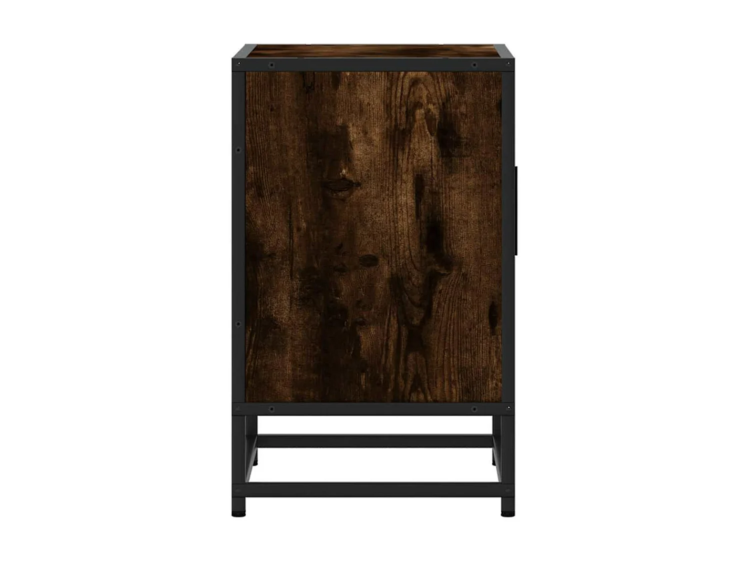 Mesa de cabeceira em carvalho fumado 40x31x50cm madeira e metal