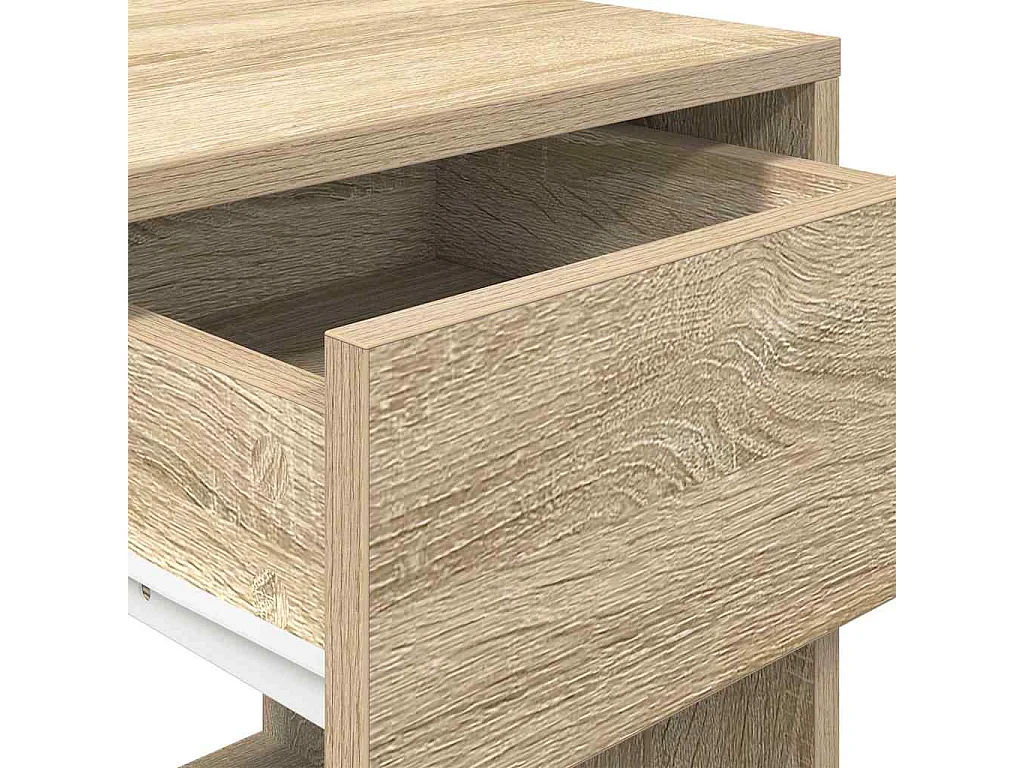 Tables de chevet avec tiroir 2 pièces chêne sonoma 35x34x66,5 cm