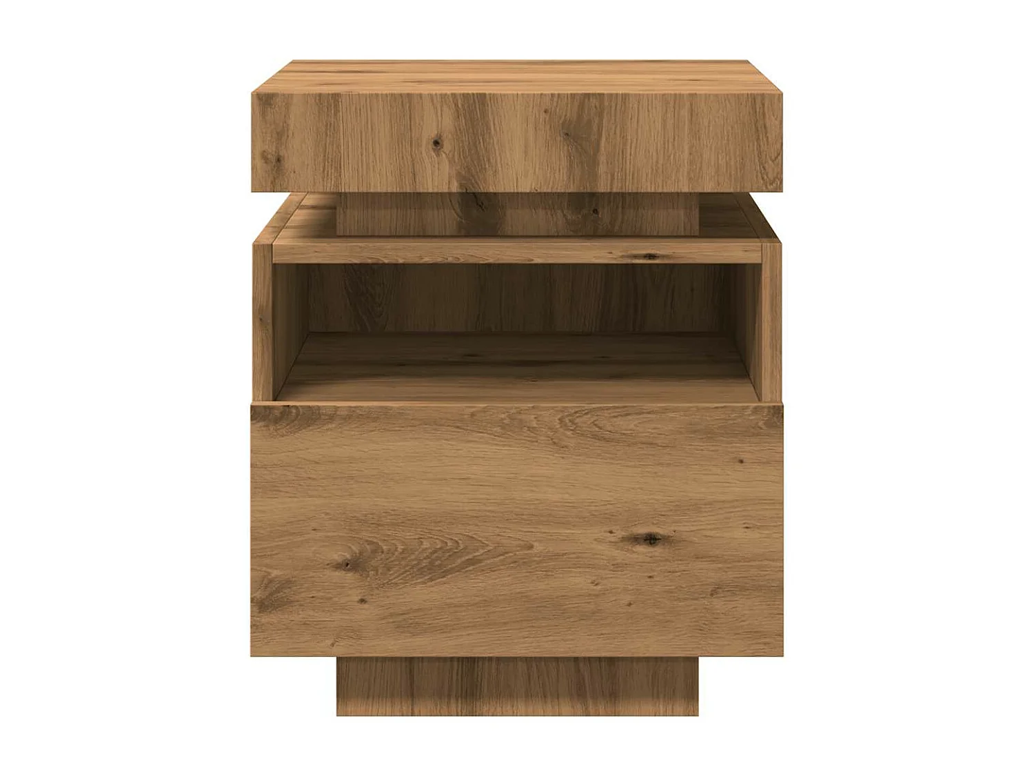 Mesitas de noche con luces LED 2 unidades roble artisan 40x39x48,5cm