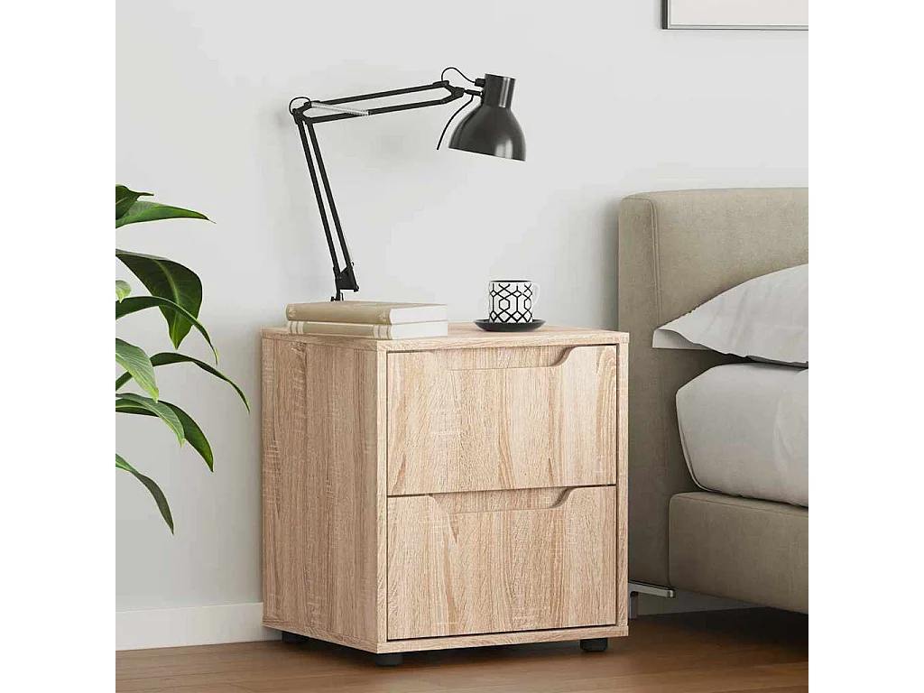 Table de chevet VISNES chêne sonoma 45x40x50 cm bois ingénierie