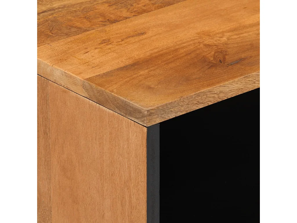 Mesita de noche madera maciza de mango 50x33x62 cm