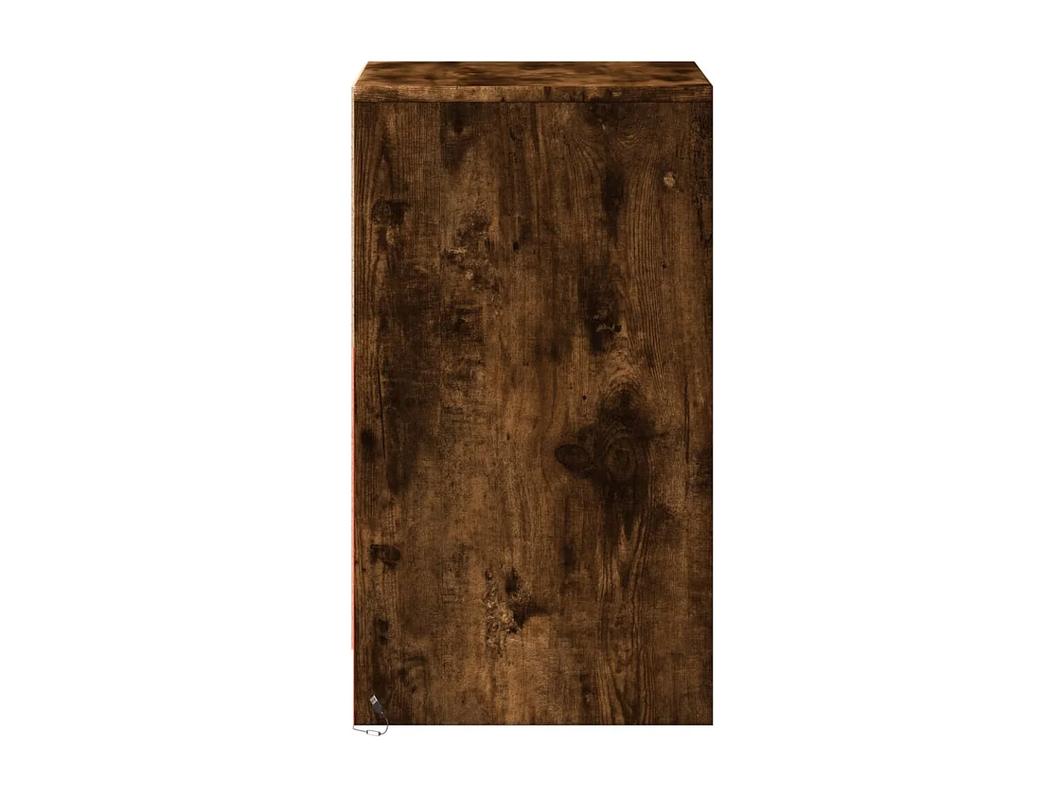 Table de chevet et lumières LED chêne fumé bois d'ingénierie