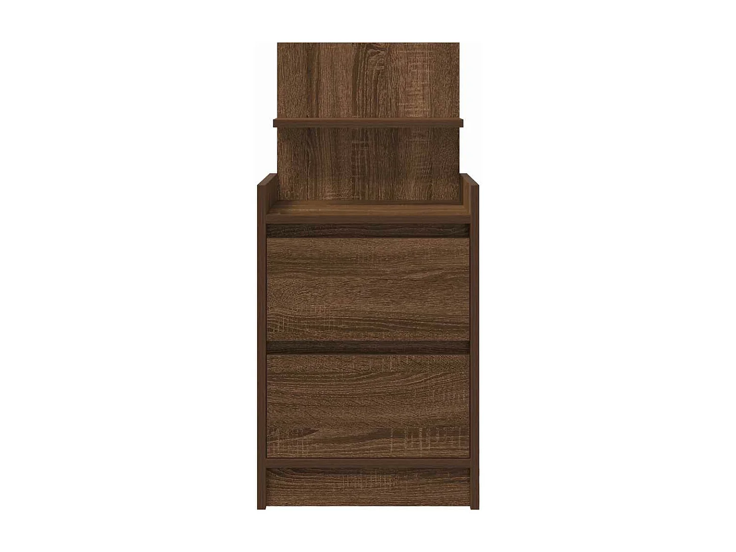 Tables de chevet avec 2 tiroirs 2 pièces chêne marron 38x34x80 cm