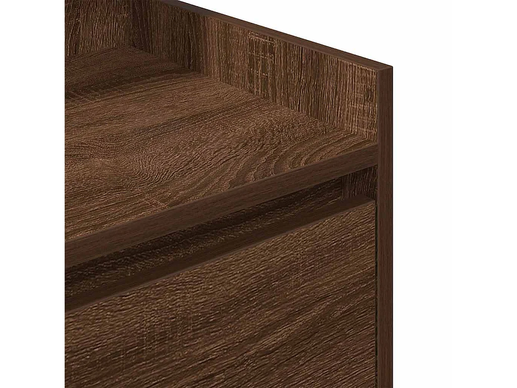 Tables de chevet avec 2 tiroirs 2 pièces chêne marron 38x34x80 cm