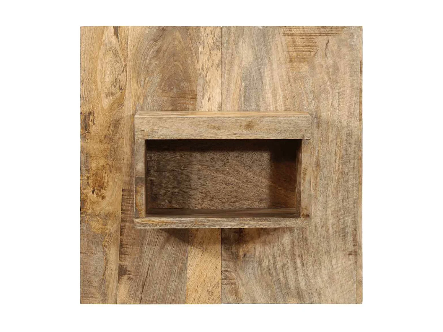 Mesita de noche madera maciza de mango 50x27x50 cm