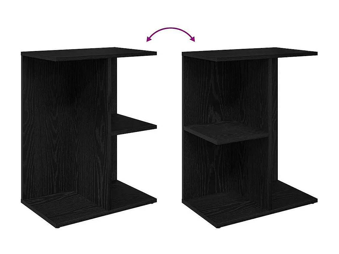 Tables de chevet 2 pièces chêne noir 46,5x29x61 cm bois ingénierie