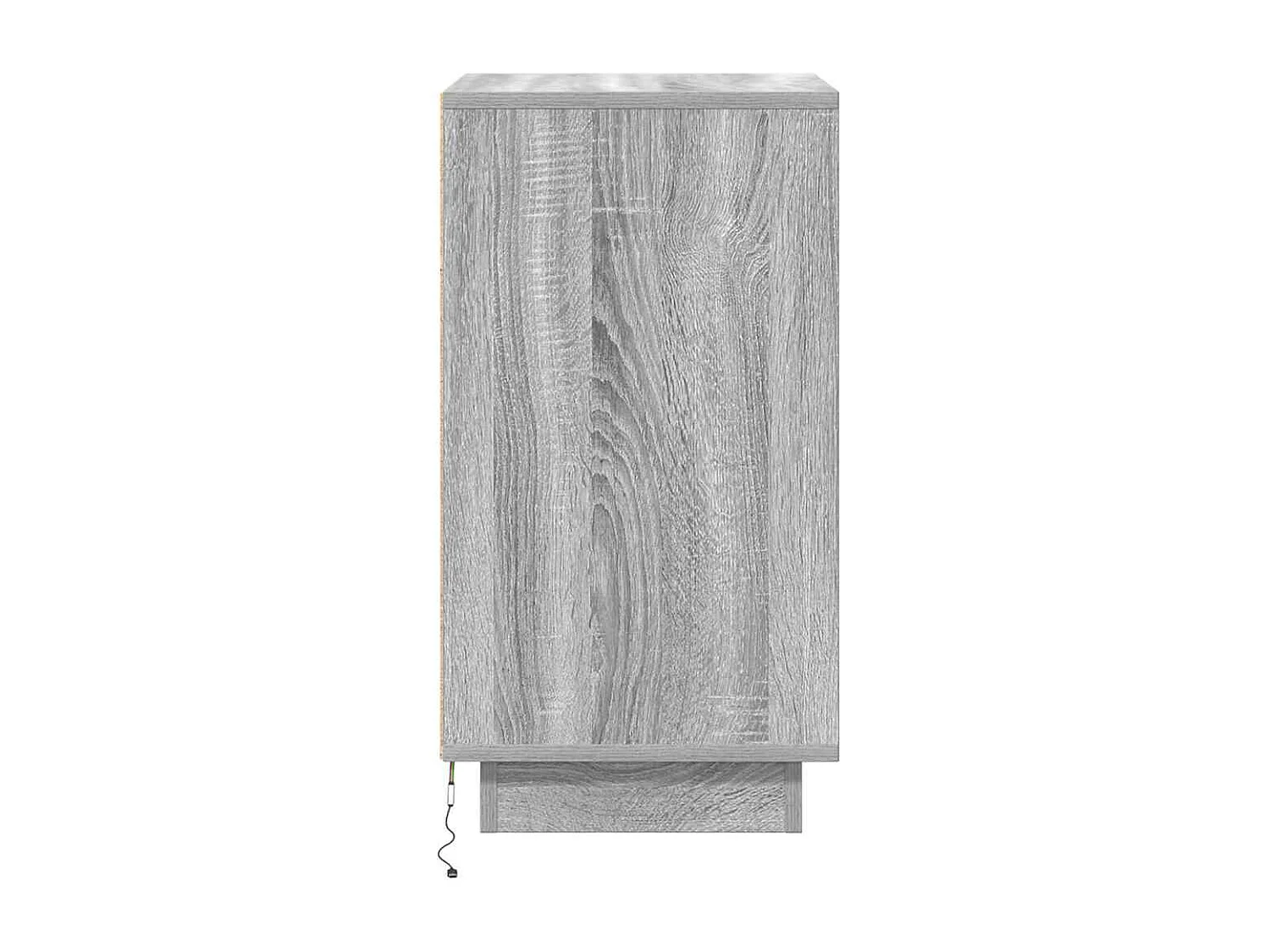 Table de chevet avec lumières LED sonoma gris 38x34x65 cm