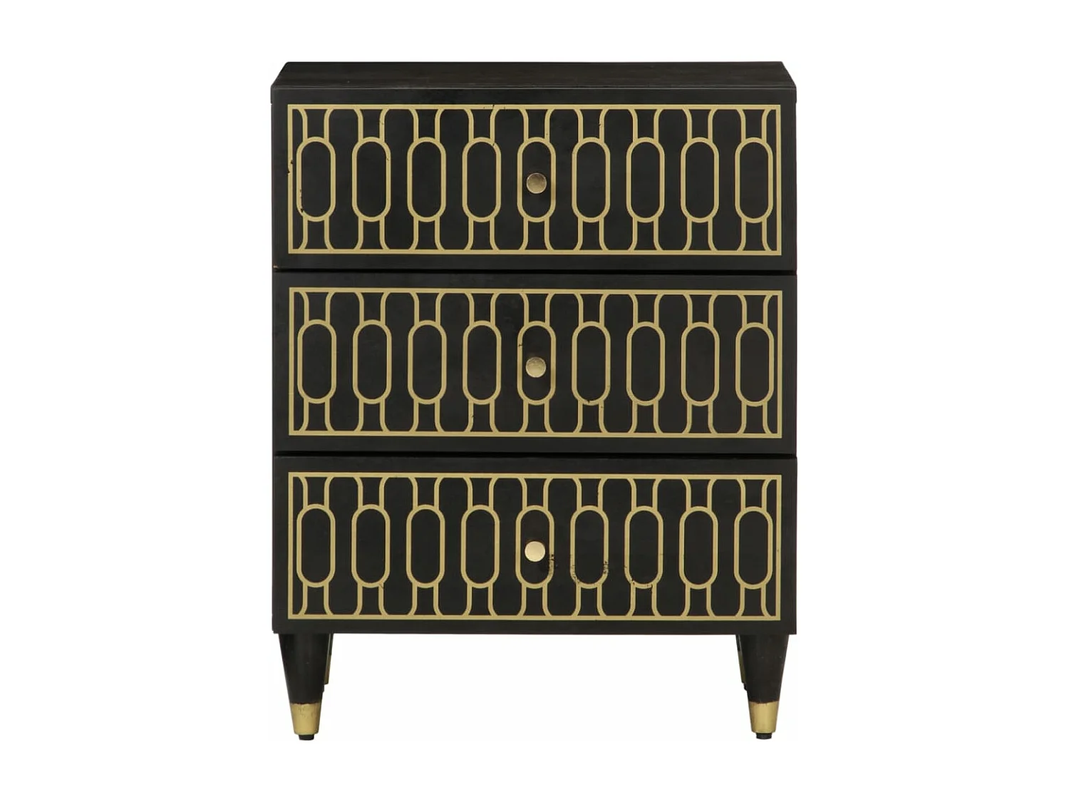 Table de chevet 50x33x60 cm bois de manguier massif