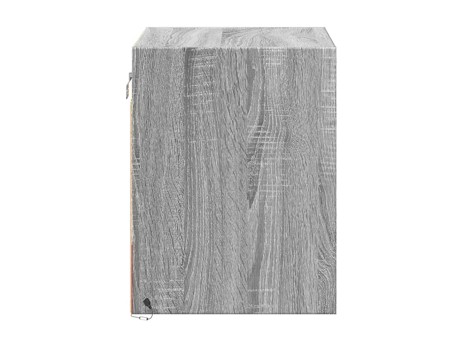 Mesa de cabeceira de parede com luzes LED cinzento sonoma