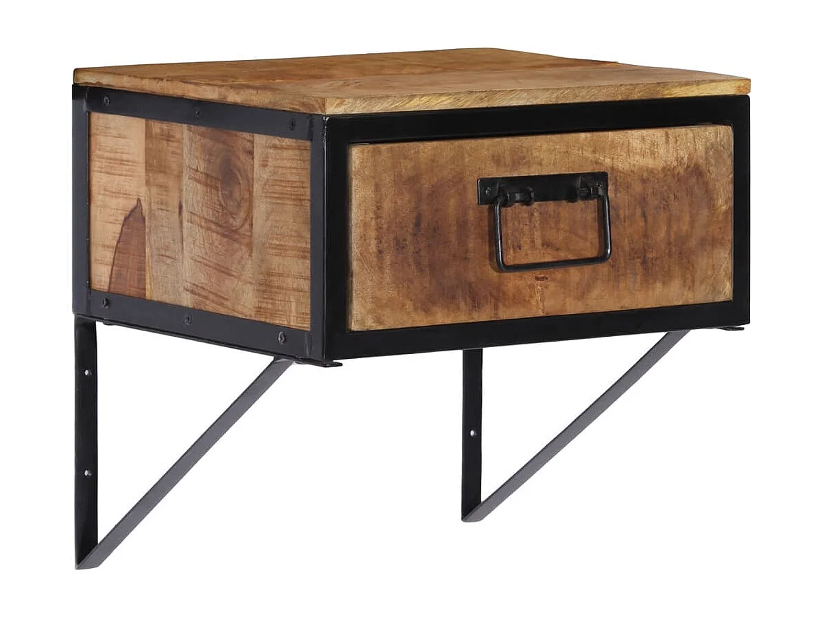 Mesa de cabeceira 40x35x40 cm madeira de mangueira maciça