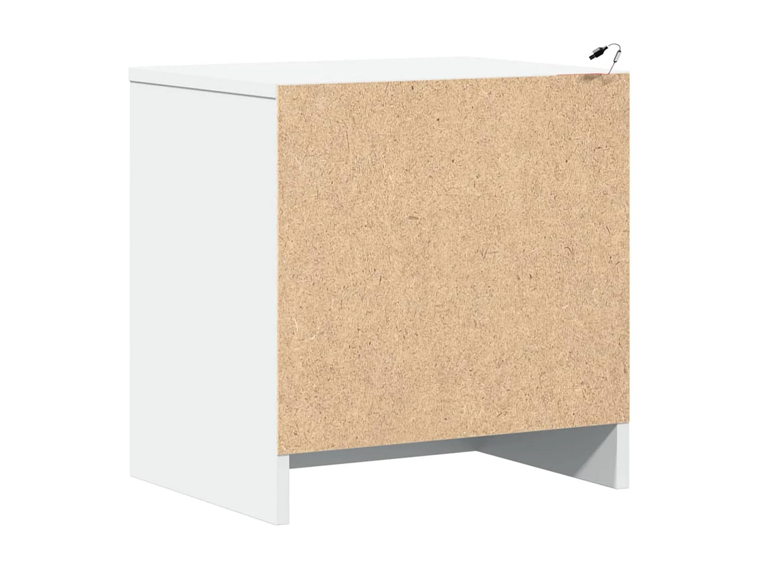 Tables de chevet et lumières LED 2pièces blanc bois d'ingénierie