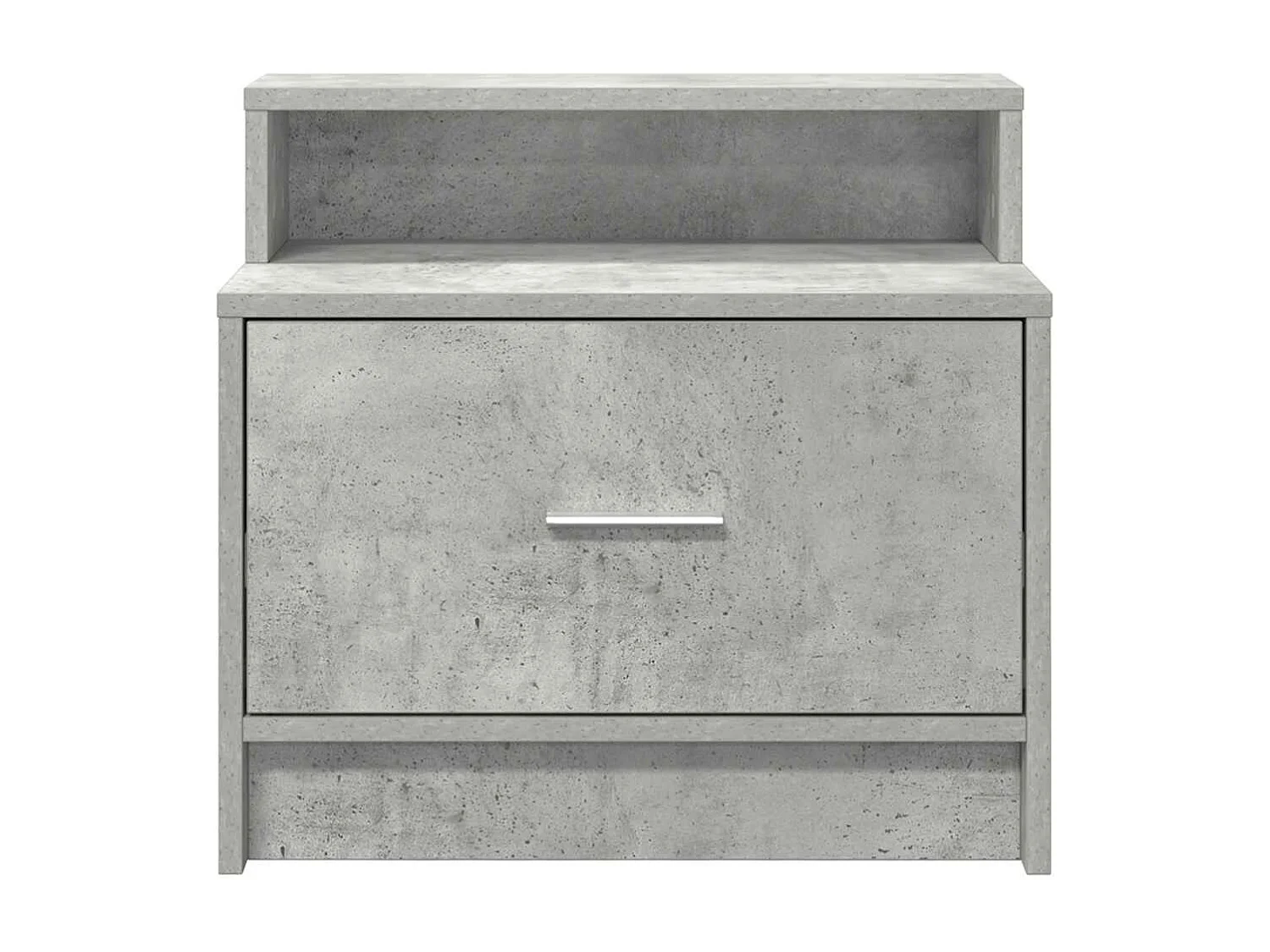 Table de chevet avec tiroir gris béton 51x31x47 cm