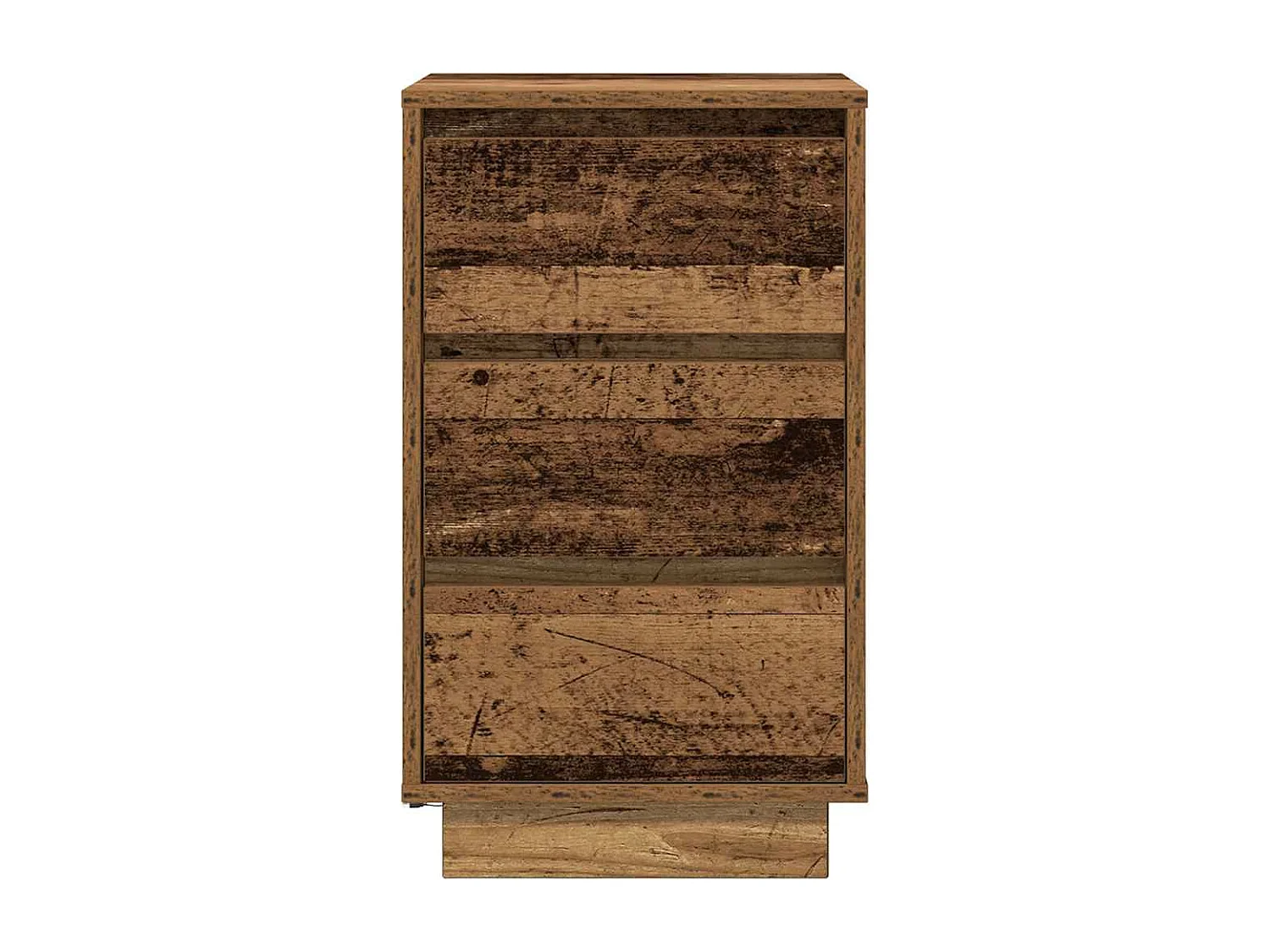 Table de chevet avec lumières LED vieux bois 38x34x65 cm