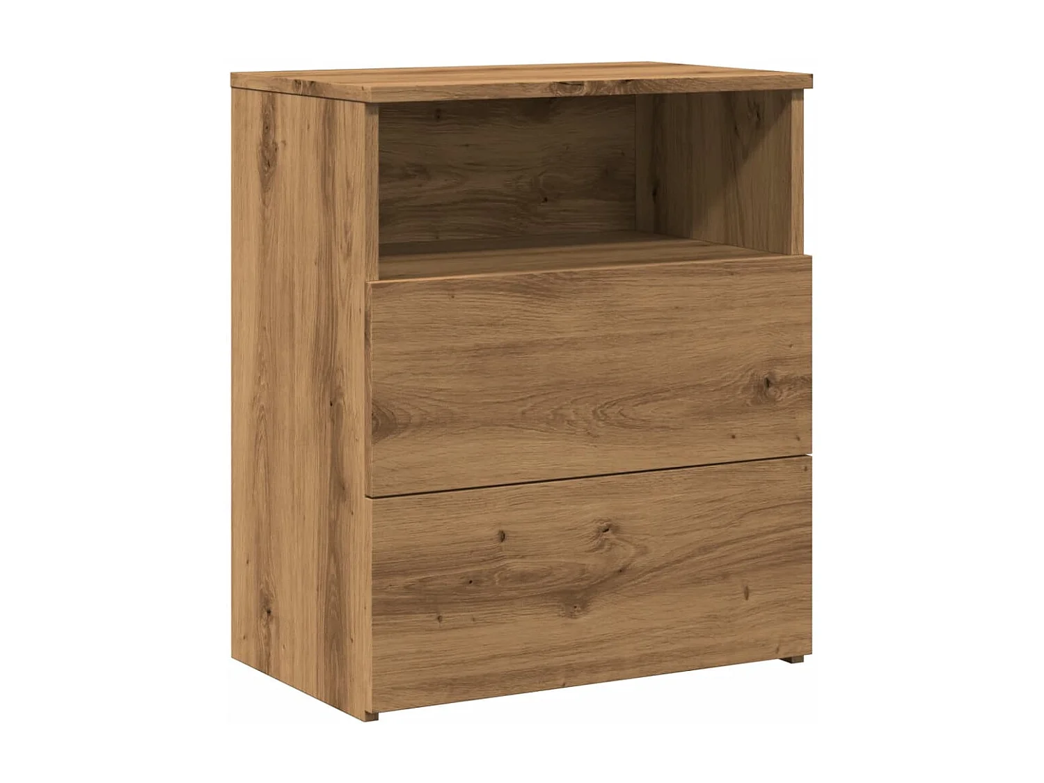 Mesita de noche madera de ingeniería roble artisan 50x32x60 cm