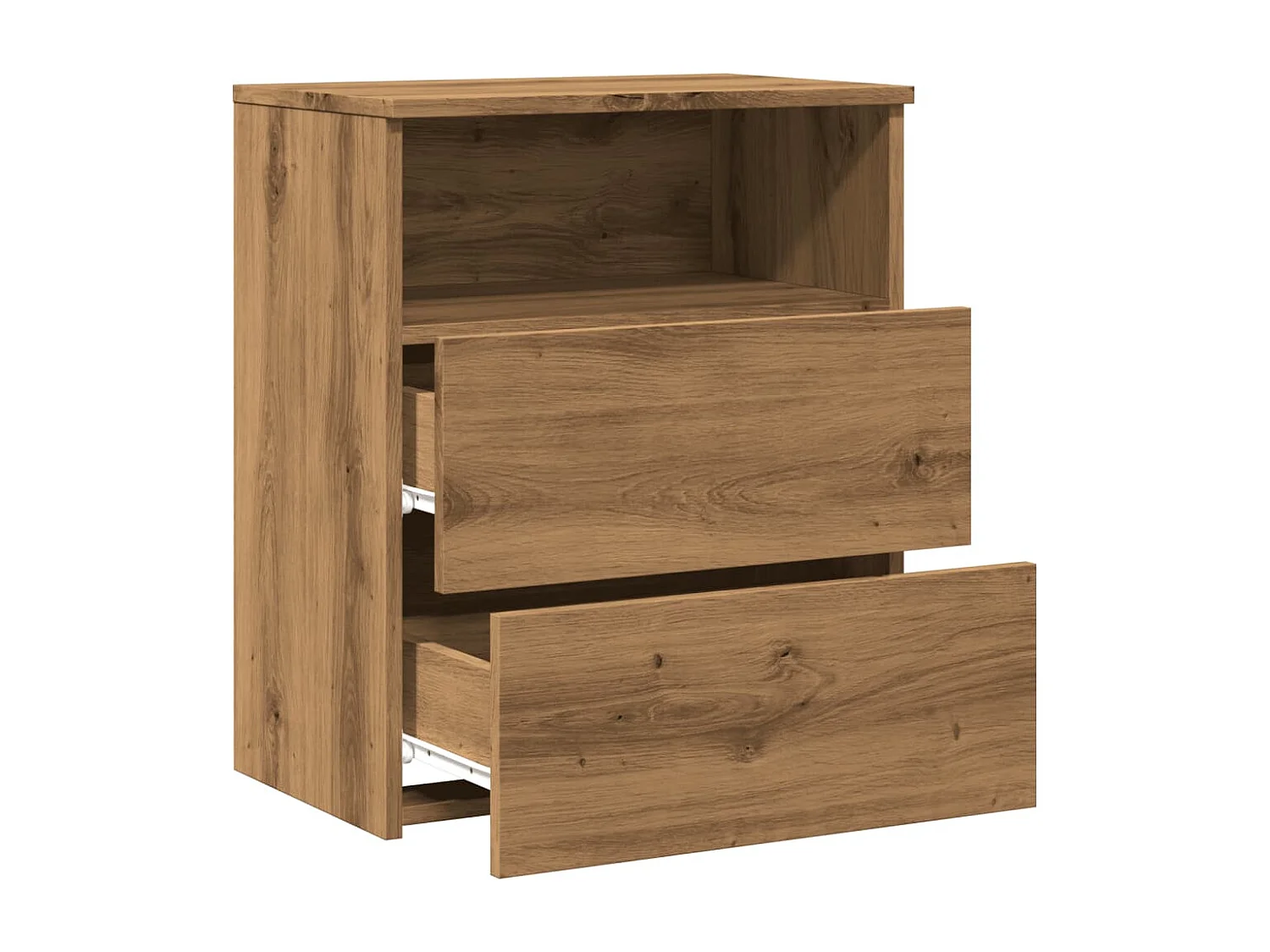 Mesita de noche madera de ingeniería roble artisan 50x32x60 cm