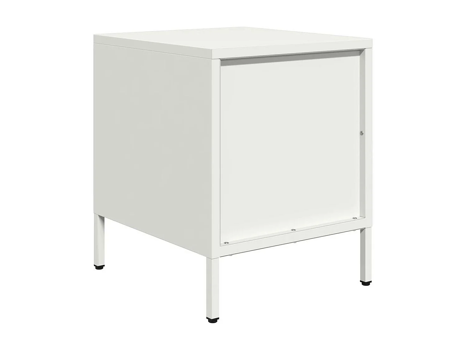 Tables de chevet 2 pièces blanc 35x39x43,5 cm acier