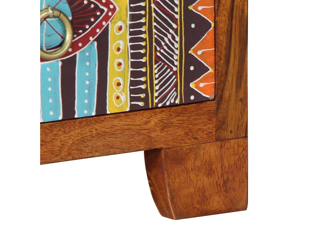 Table de chevet 35x35x45 cm bois d'acacia massif