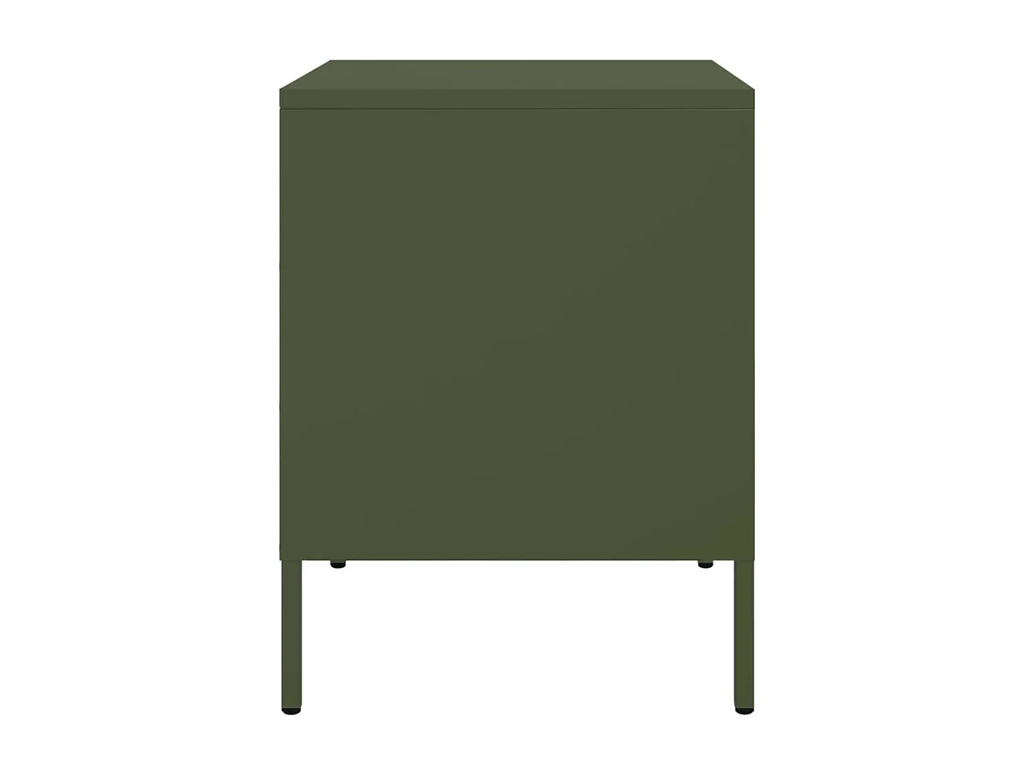 Table de chevet vert olive 36x39x50,5 cm acier