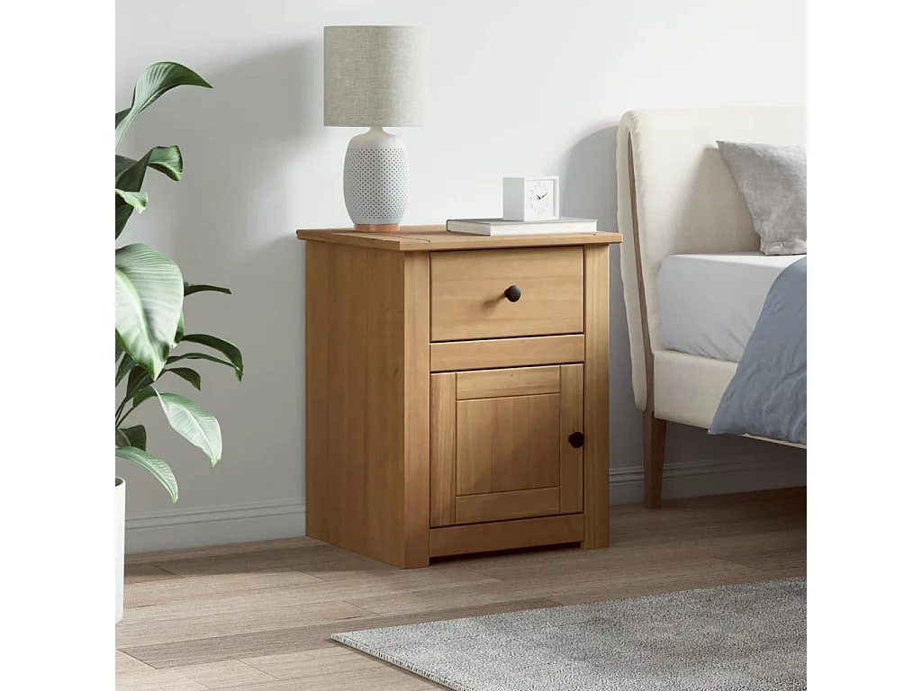 Table de chevet Panama 46x40x57 cm bois massif de pin