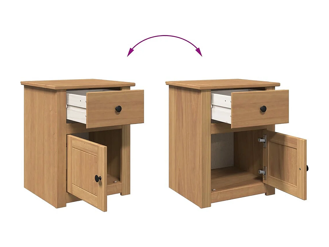 Table de chevet Panama 46x40x57 cm bois massif de pin