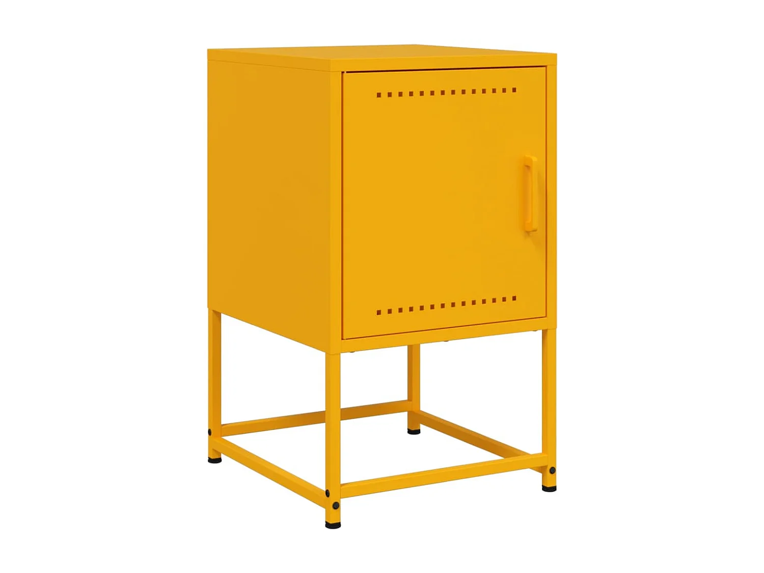 Tables de chevet 2 pièces jaune moutarde 36x39x60,5 cm acier