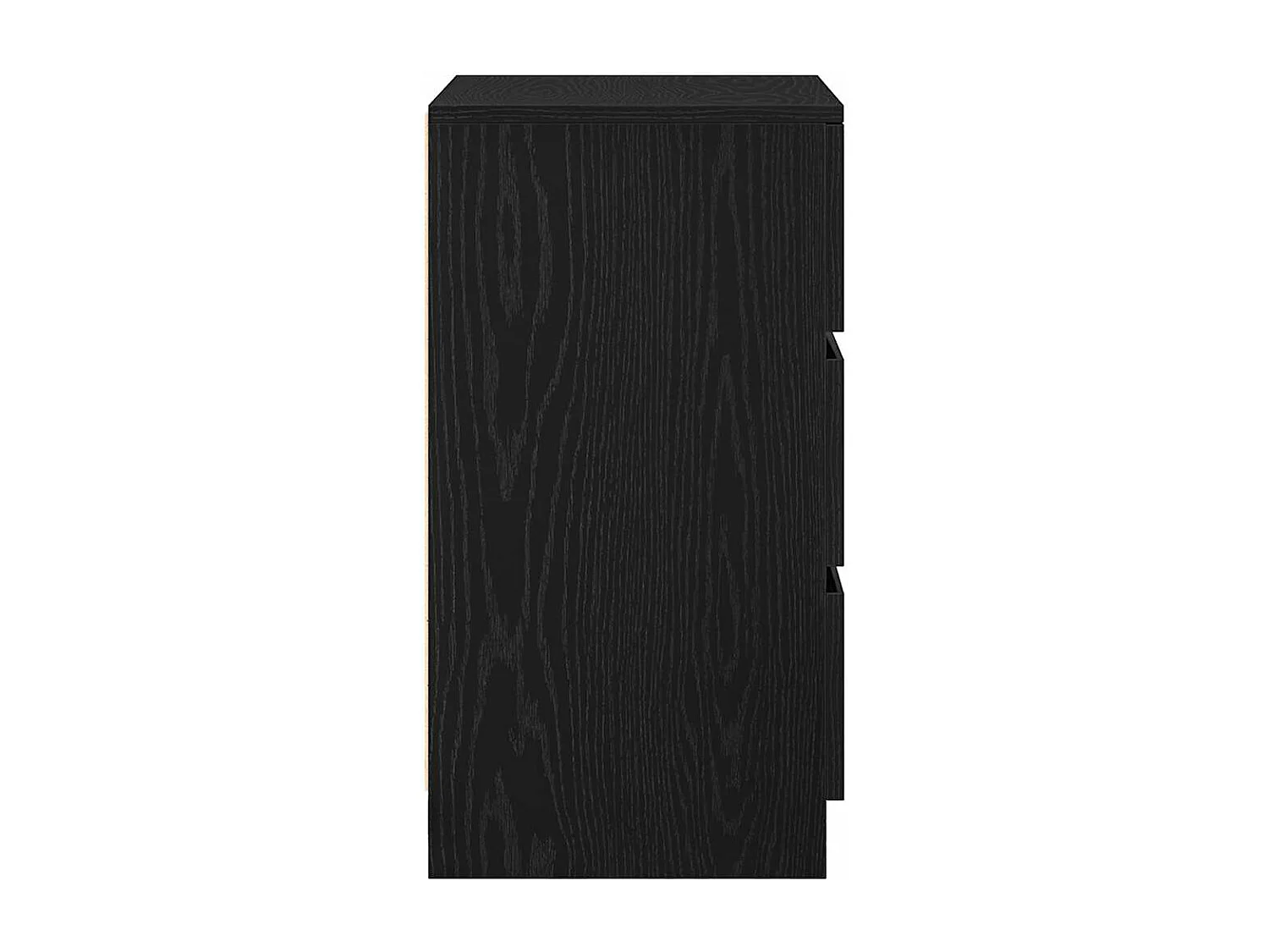 Table de chevet avec 3 tiroirs noir 39x35x65 cm