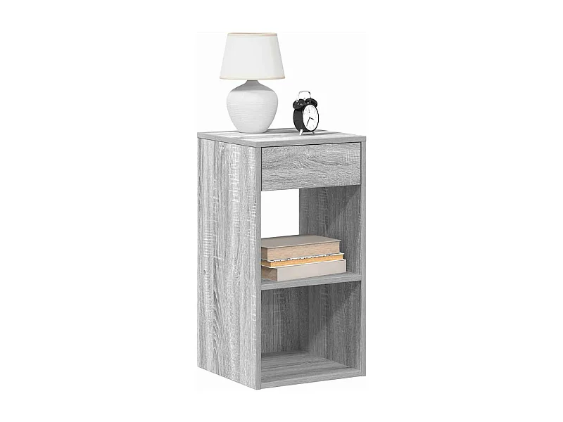 Table de chevet avec tiroir sonoma gris 35x34x66,5 cm