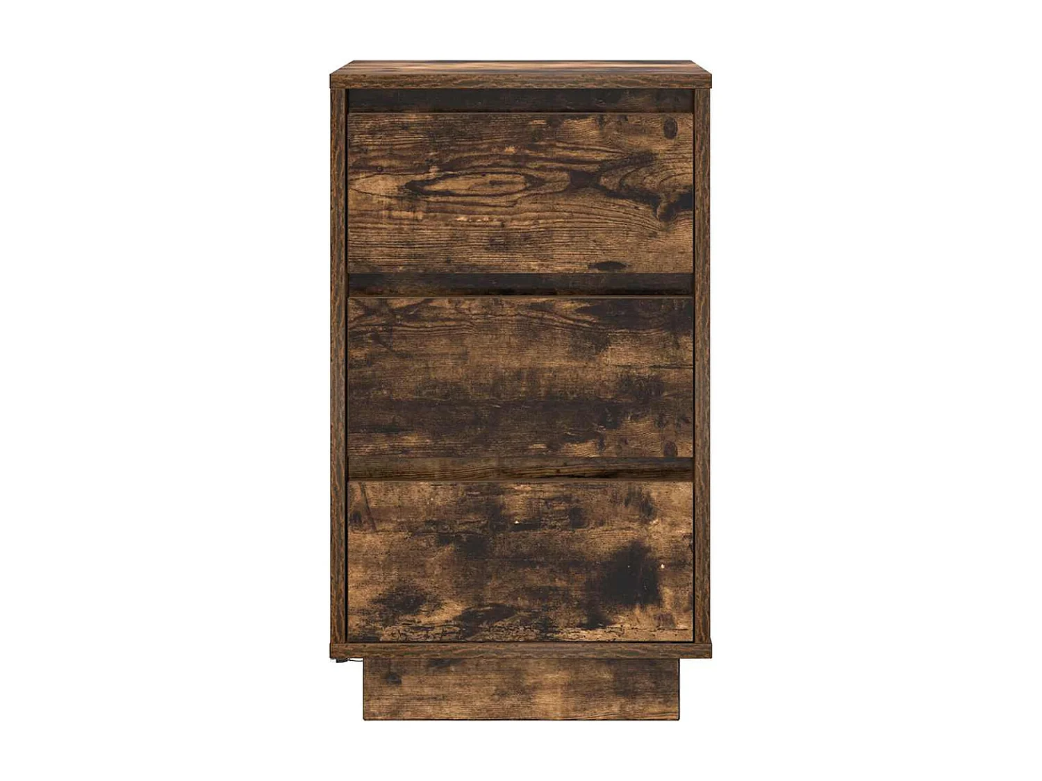 Table de chevet avec lumières LED chêne fumé 38x34x65 cm