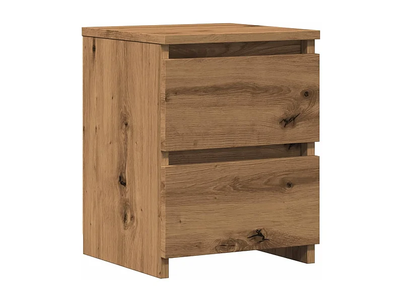 Table de chevet chêne artisanal 30x30x40 cm bois d'ingénierie