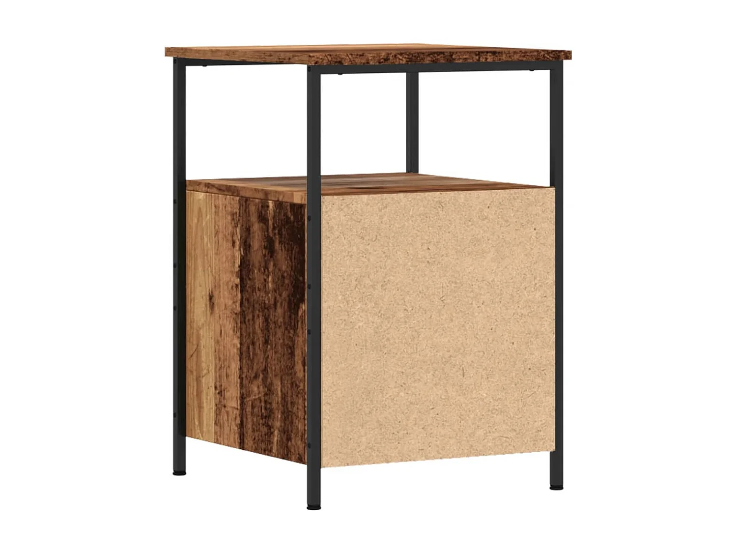 Tables de chevet 2 pièces vieux bois 34x35,5x50 cm bois ingénierie