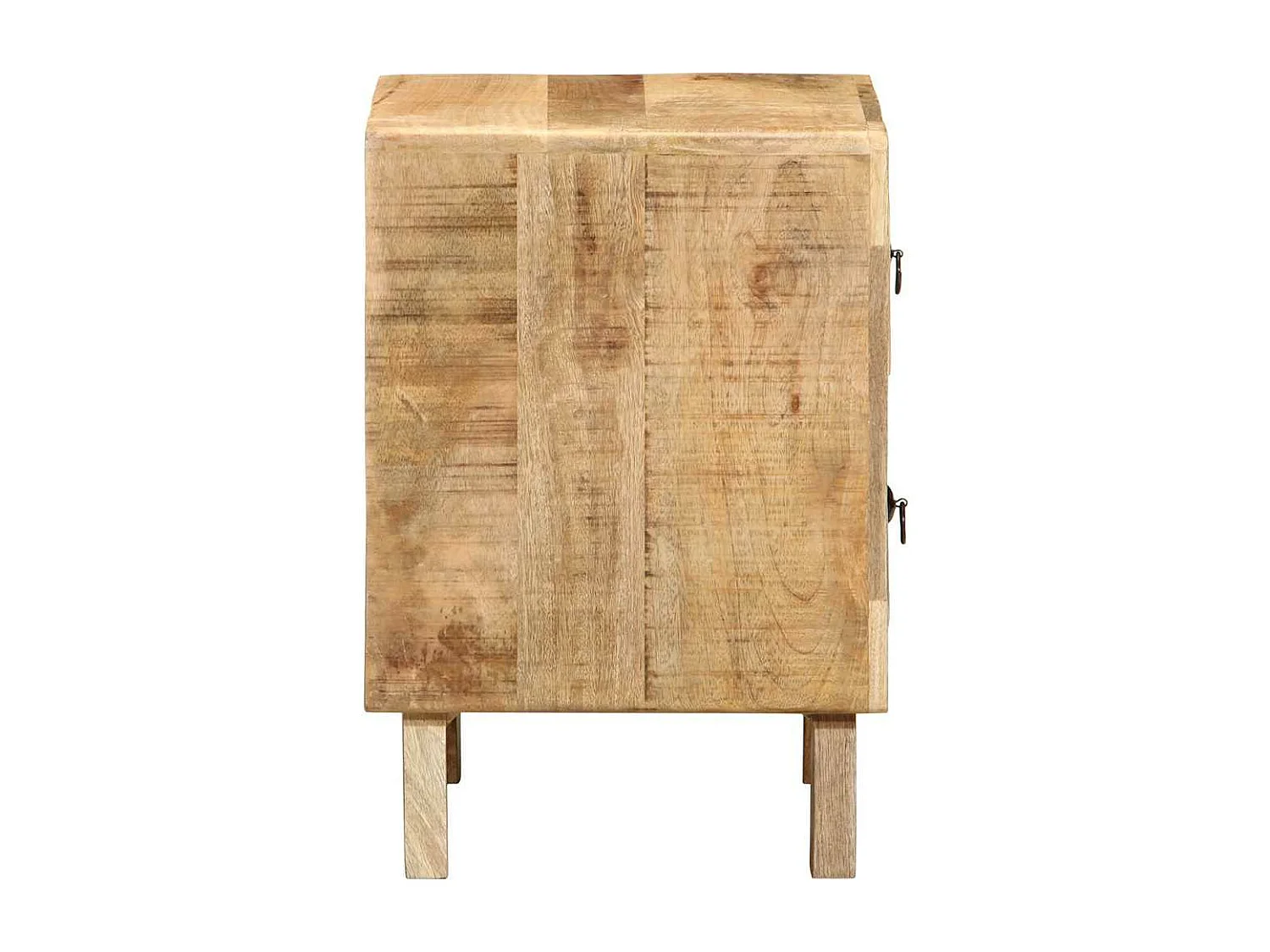 Table de chevet 40x32x46 cm bois de manguier massif brut