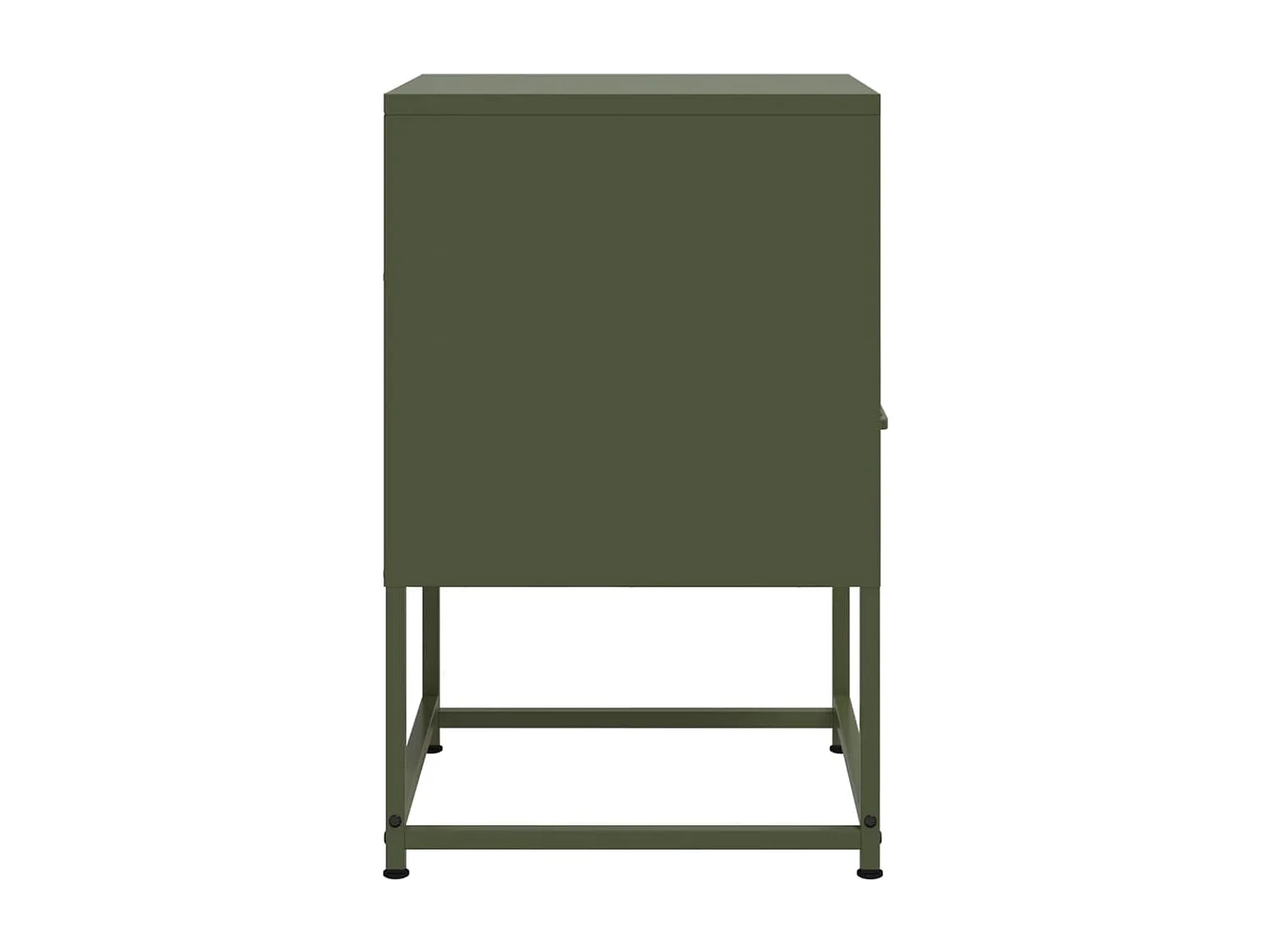 Table de chevet vert olive 36x39x60,5 cm acier