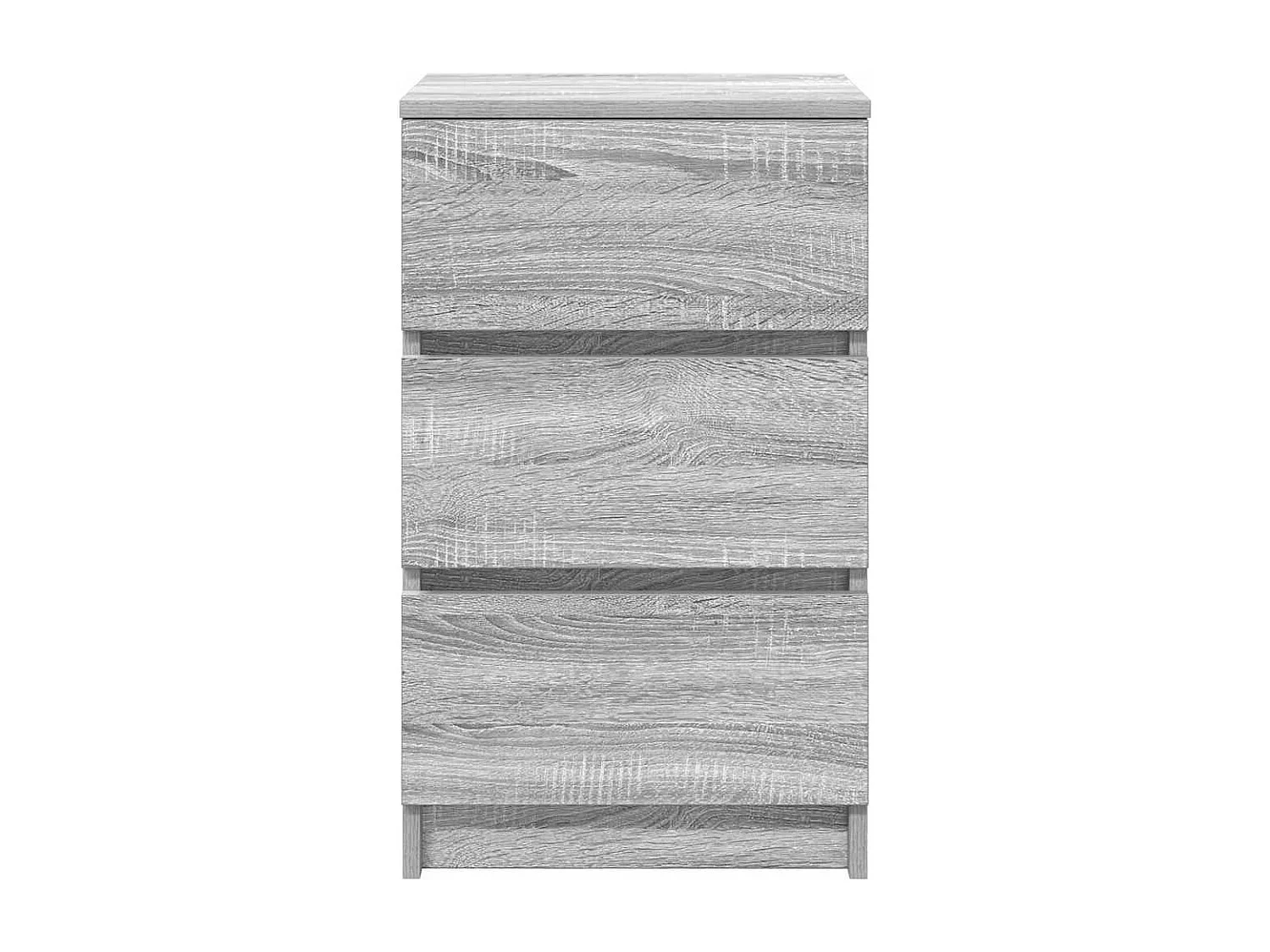 Mesa de cabeceira com 3 gavetas 39x35x65 cm sonoma cinzento