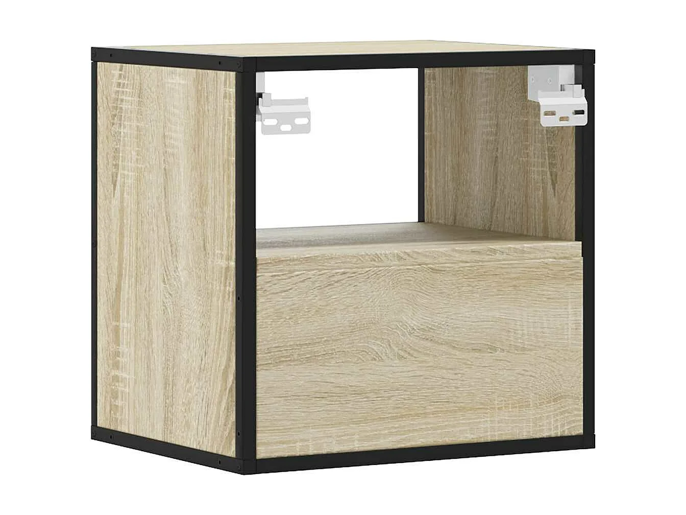 Table de chevet murale chêne sonoma 40x31x39,5 cm