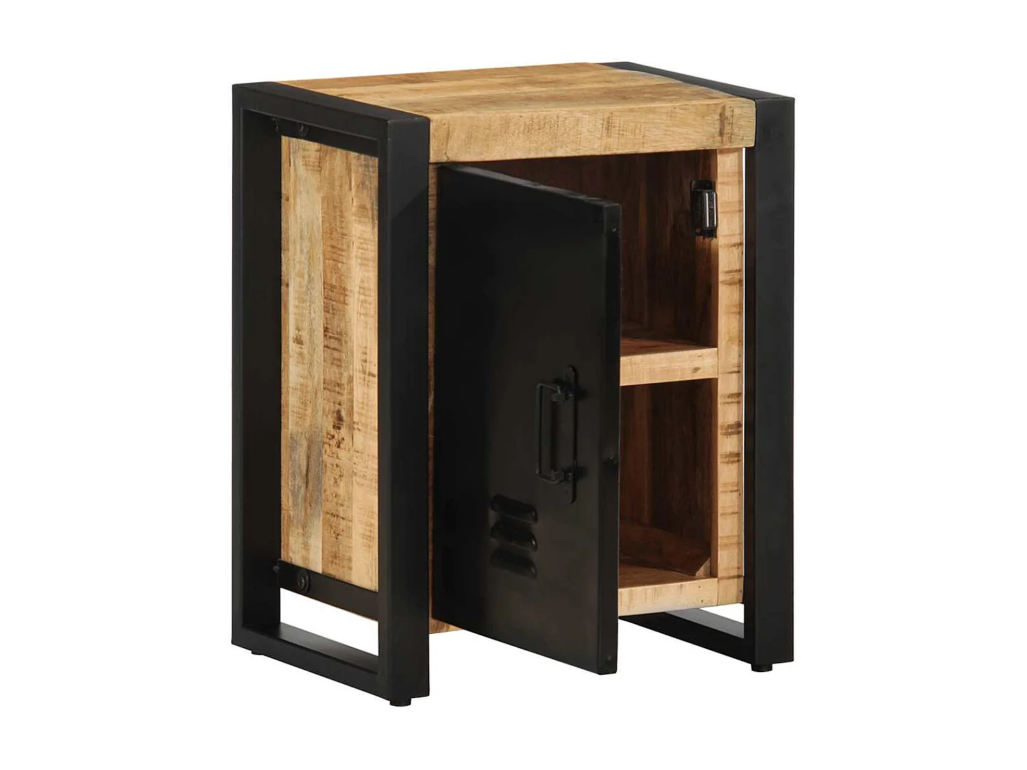 Tables de chevet 2 pièces bois de manguier massif brut