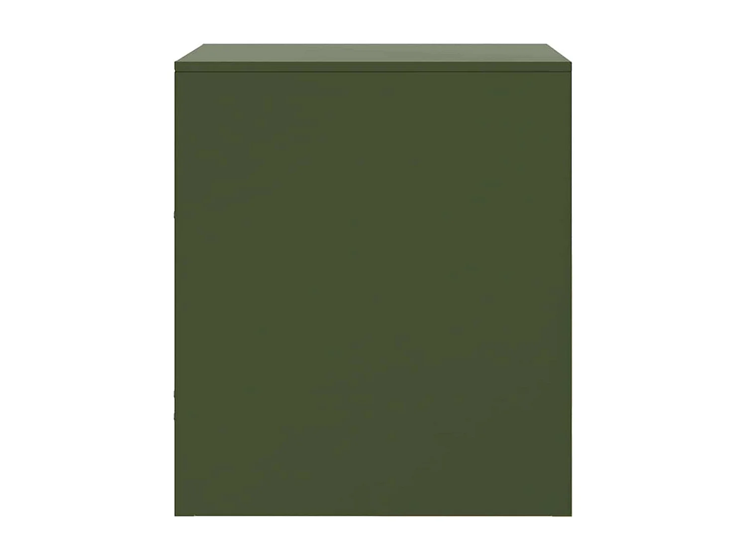 Tables de chevet 2 pièces noir vert olive 34,5x39x44 cm acier