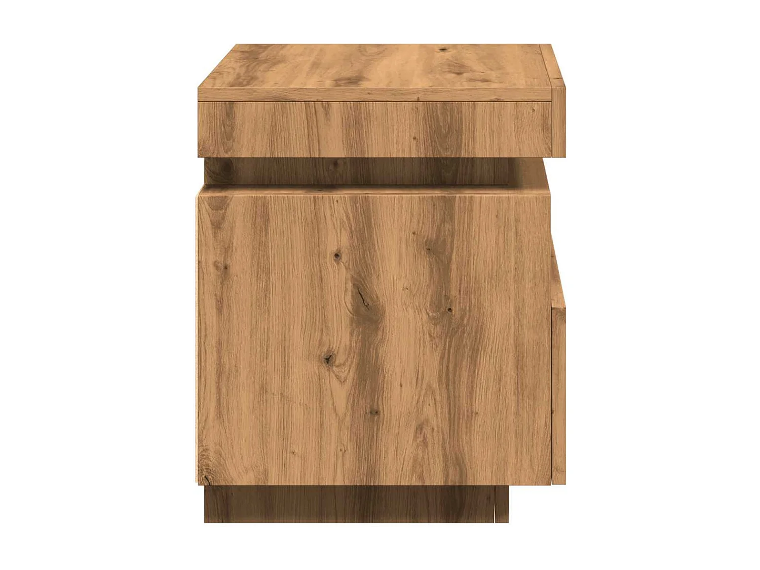 Mesita de noche con luces LED roble artisan 40x39x48,5 cm