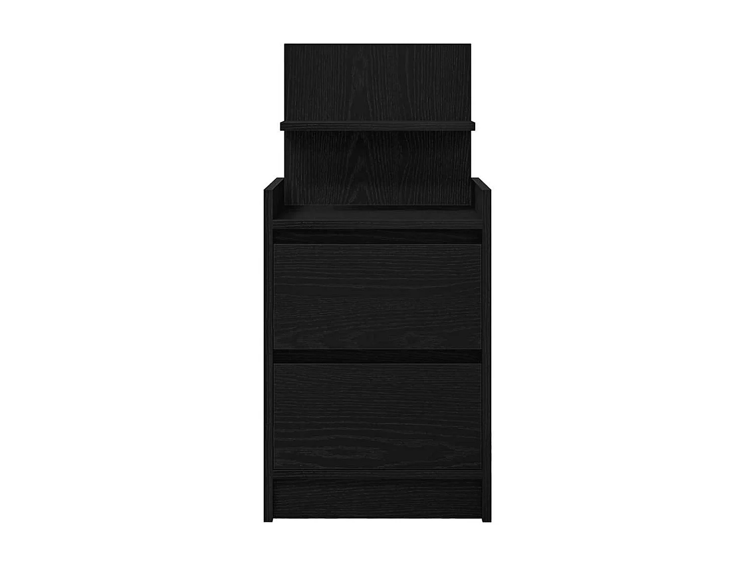 Table de chevet avec 2 tiroirs noir 38x34x80 cm