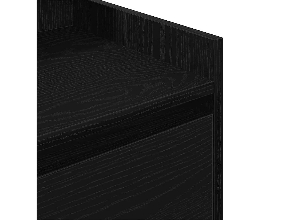 Table de chevet avec 2 tiroirs noir 38x34x80 cm