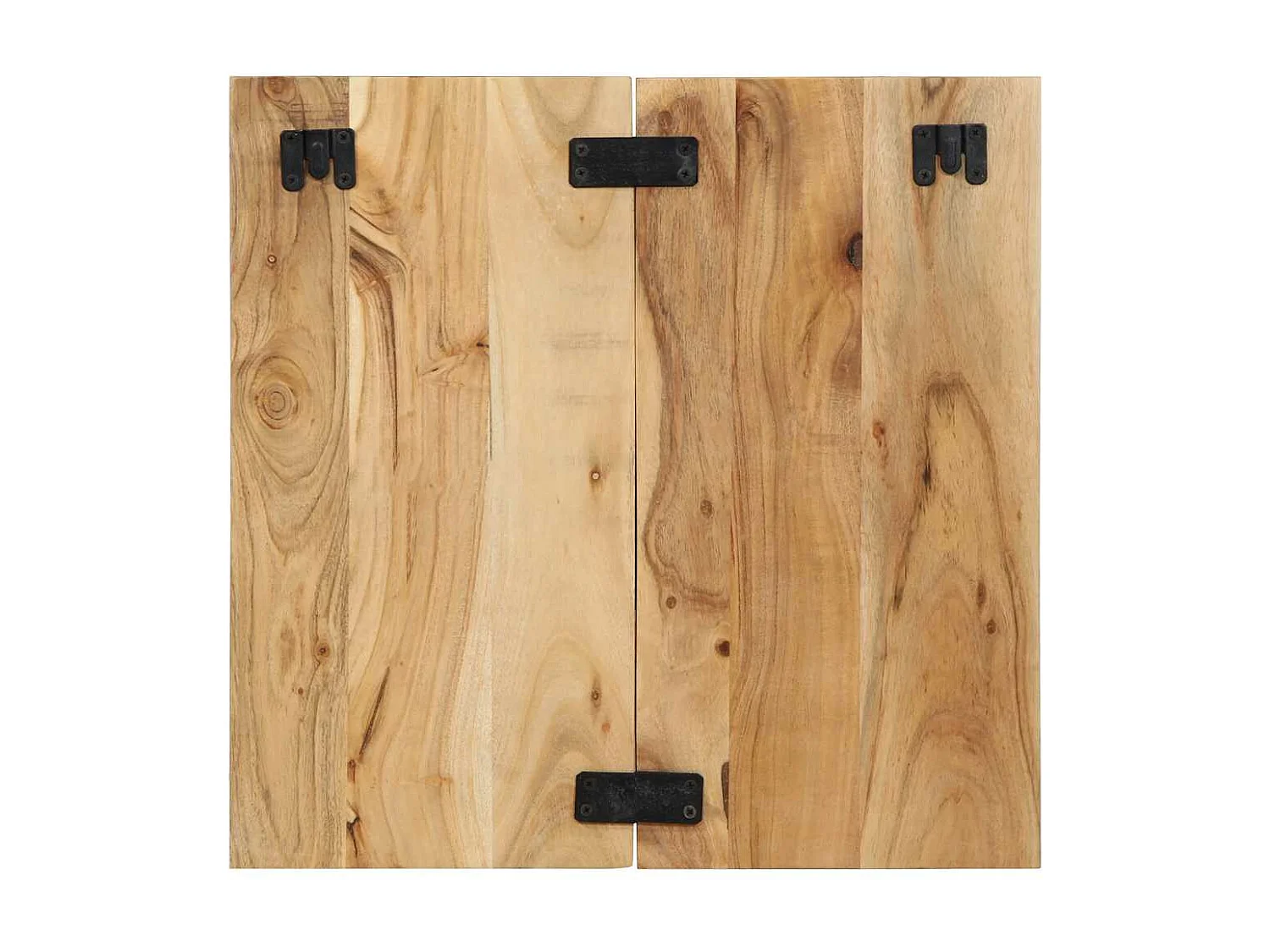 Mesita de noche madera maciza de acacia 50x27x50 cm