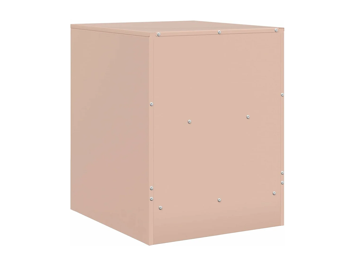 Table de chevet rose 34,5x39x44 cm acier