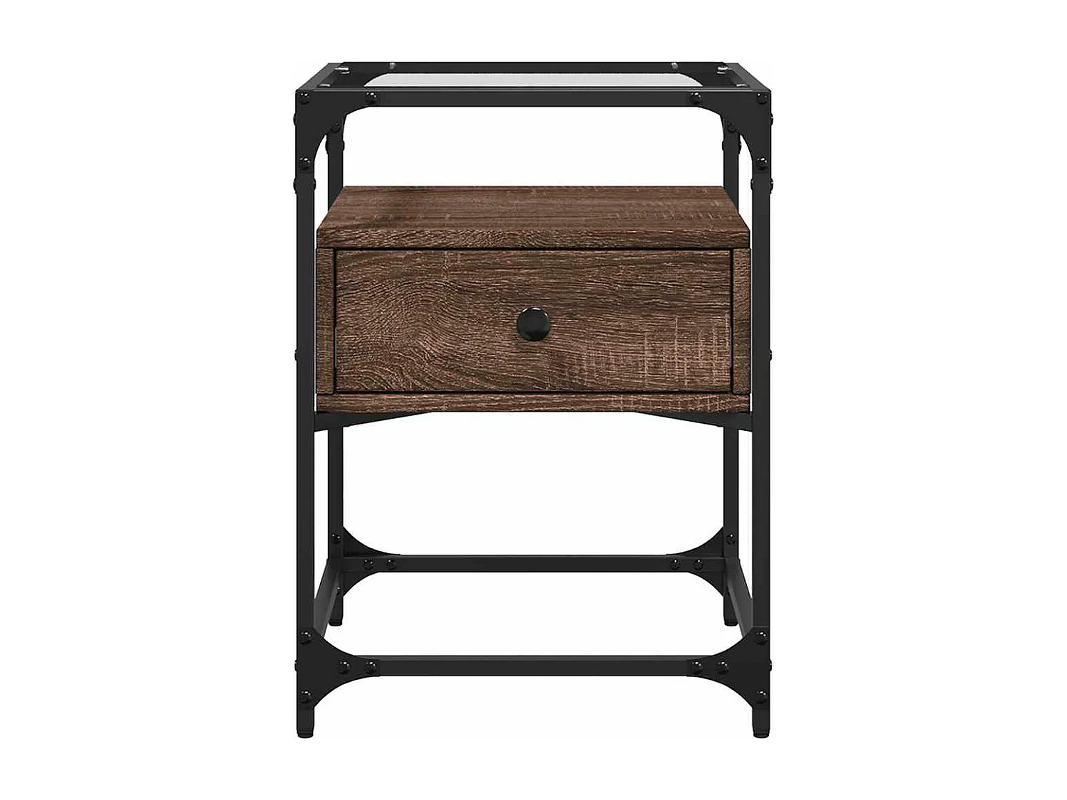 Tables de chevet 2pièces chêne marron 40x40x55cm bois d'ingénierie