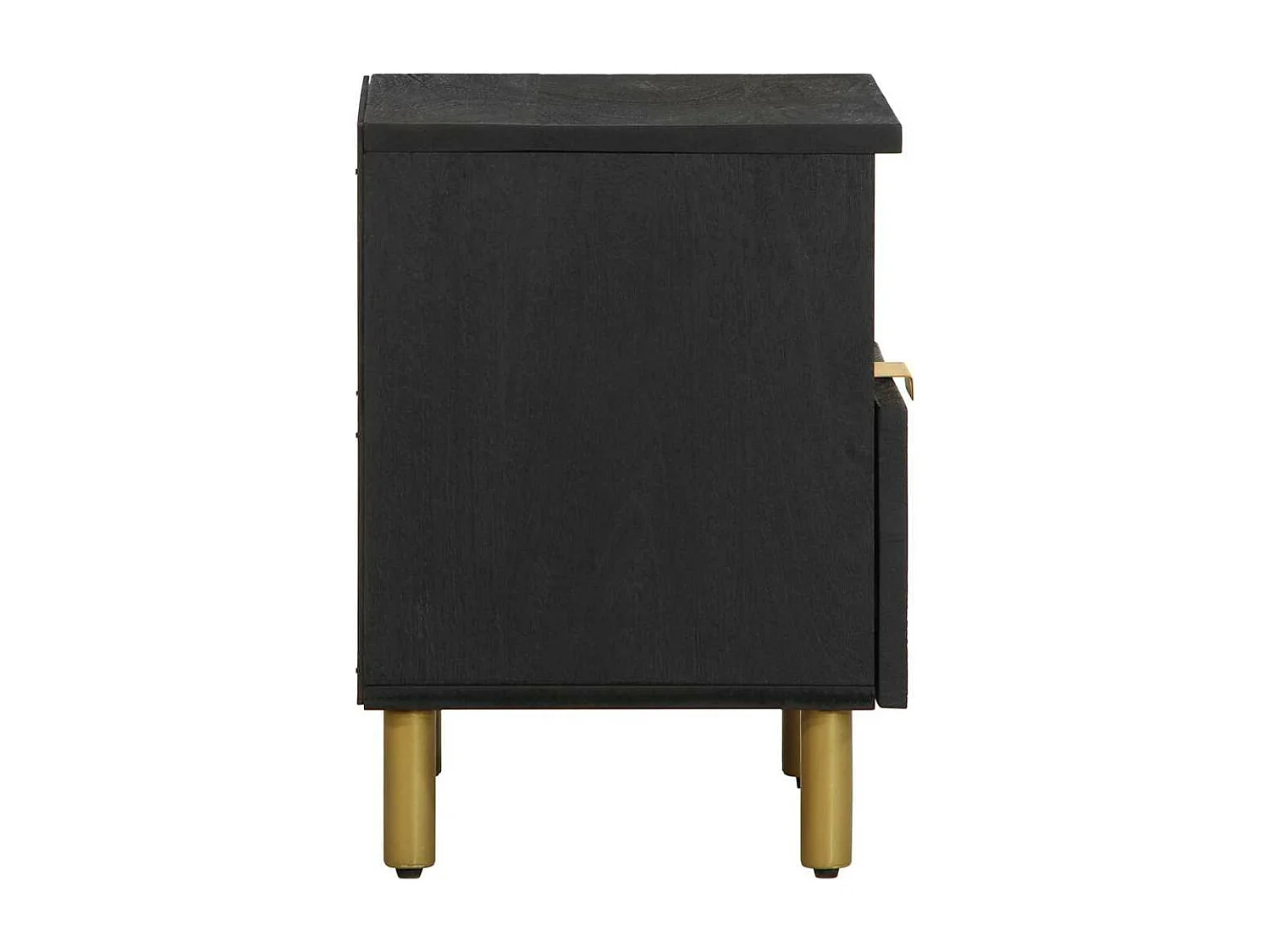 Table de chevet noir 40x33x46 cm bois d'ingénierie