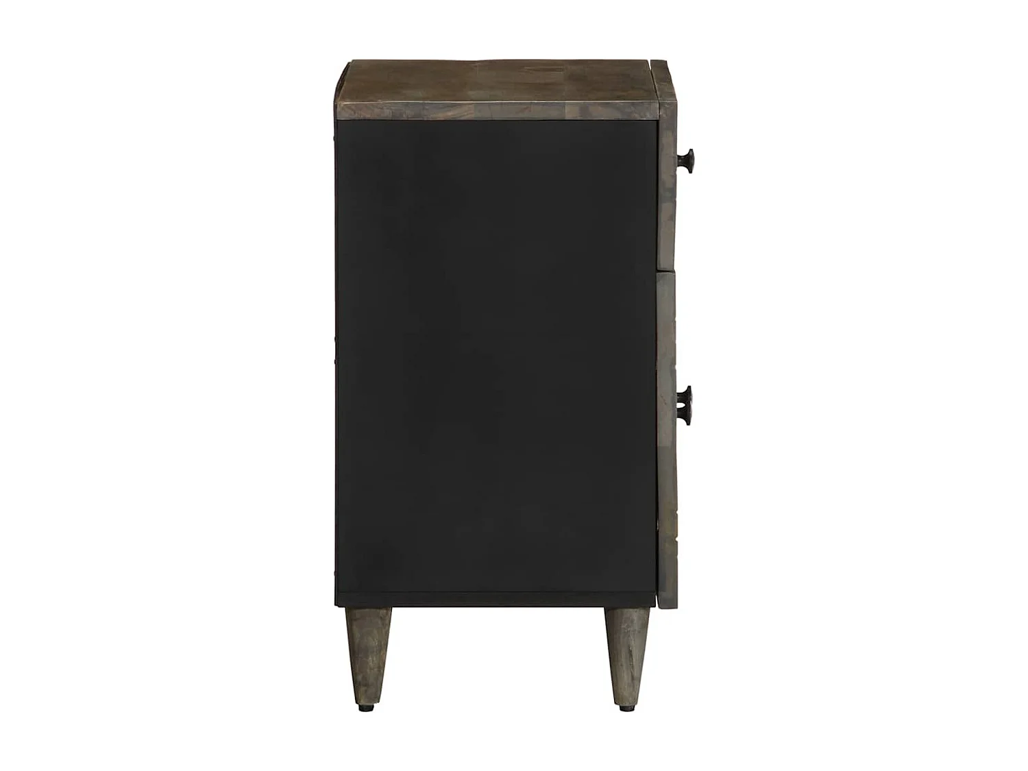 Mesa de cabeceira cinzento claro 50x33x60 cm