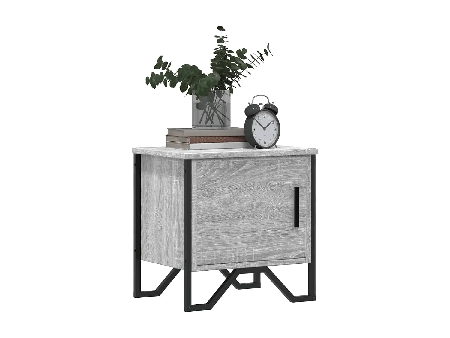 Table de chevet sonoma gris 40x30x40 cm bois d'ingénierie