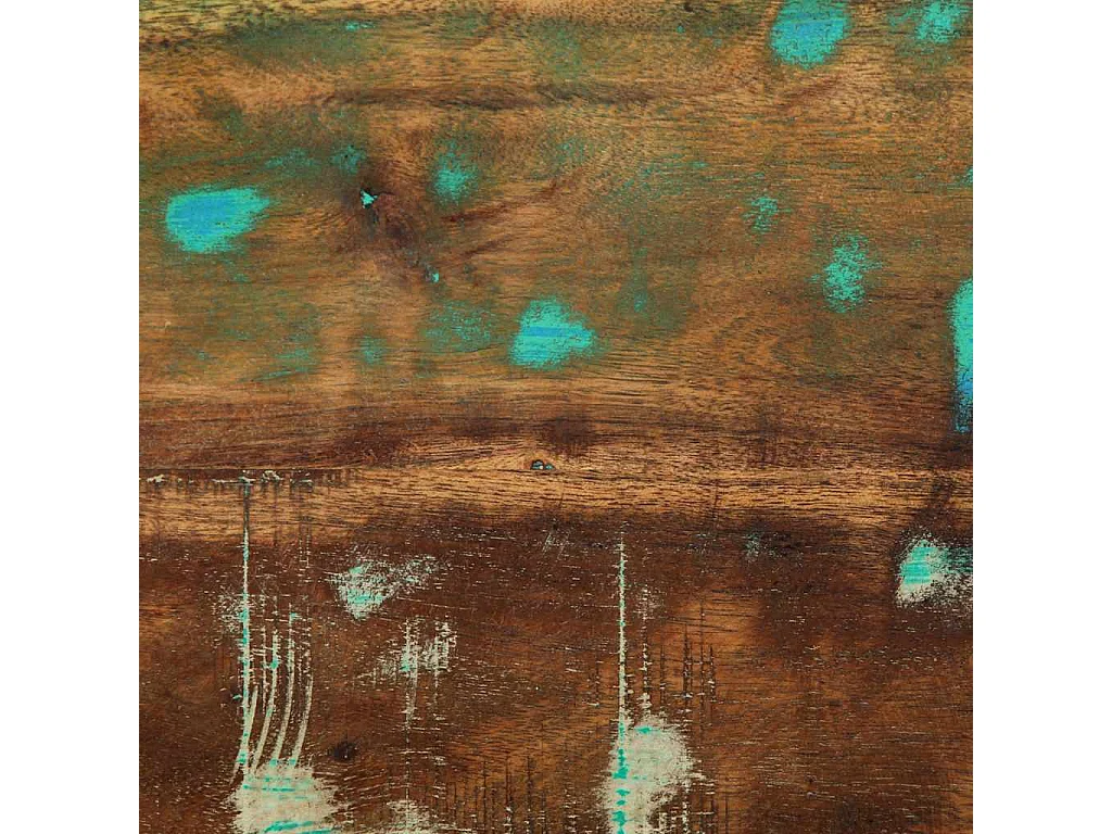 Table de chevet multicolore 60x32x80 cm bois de récupération