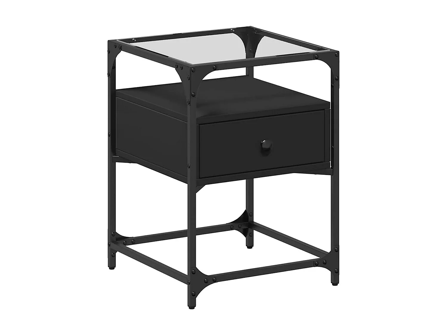 Tables de chevet 2 pièces noir 40x40x55 cm bois d’ingénierie