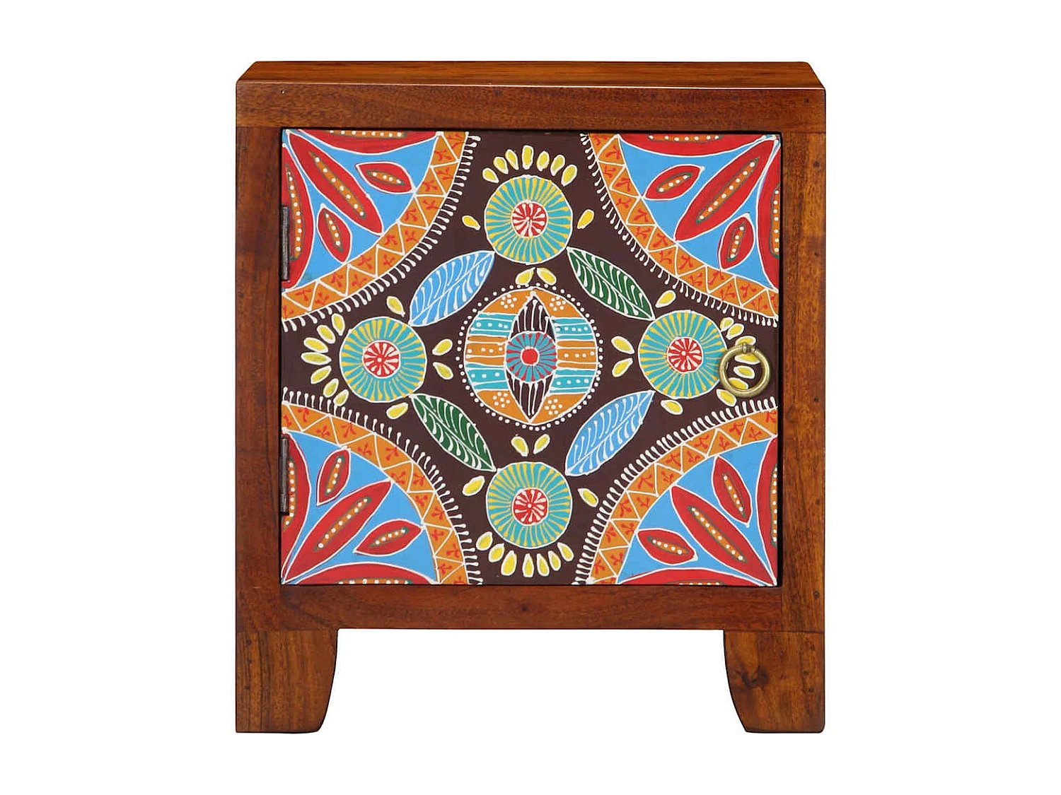 Table de chevet 2 pièces 40x30x45 cm bois d'acacia massif