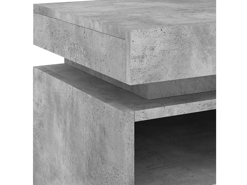 Nachtkastje met LED-verlichting 40x39x48,5 cm betongrijs