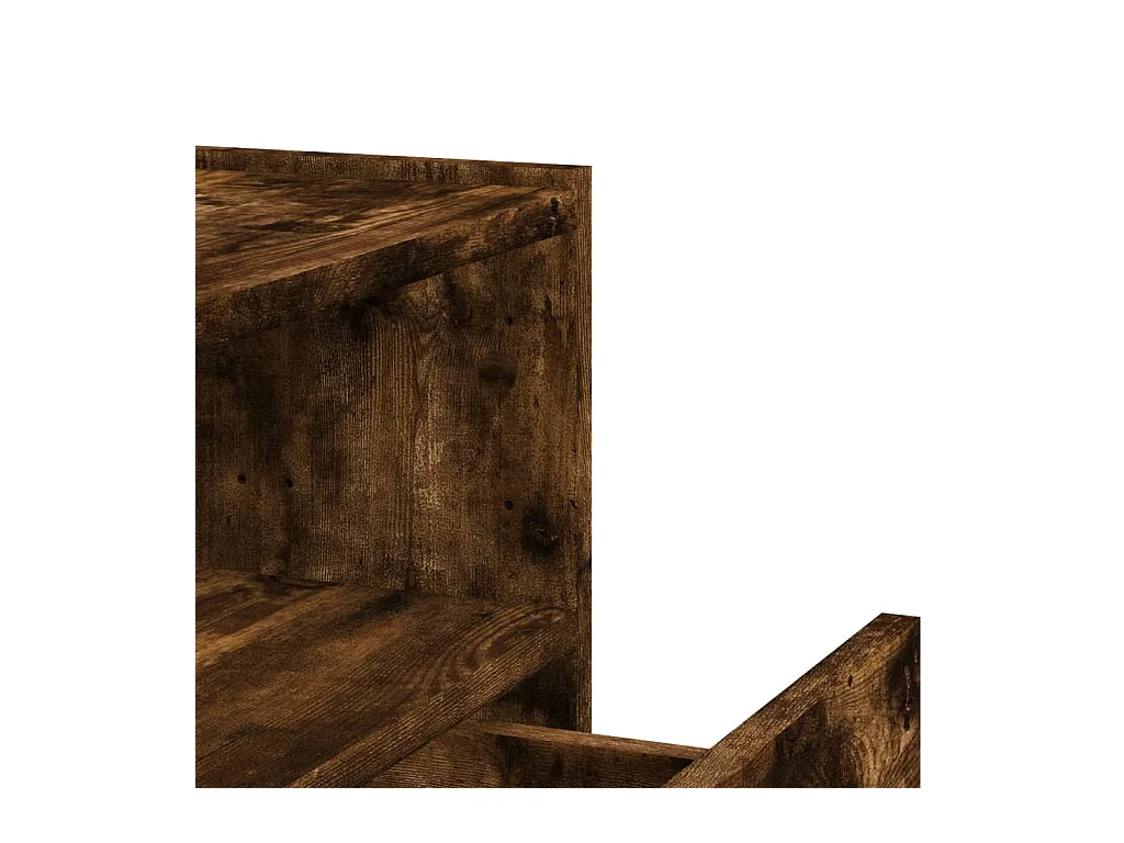 Table de chevet murale chêne fumé 45x30x35 cm